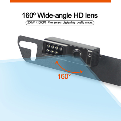 10 pulgadas de pantalla táctil 160o cámara súper gran angular Vista trasera Dash Cam